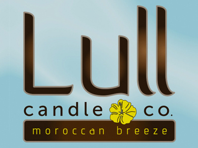 Lull Candle Co. Logo brown calm candle lull soothing yellow