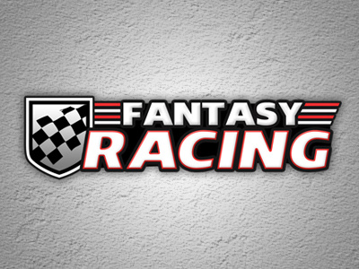 Fantasy Racing Game Logo athlon sports black nascar red smooth typography