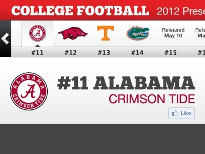 Athlon Sports College Football Top 25 Countdown Slider athlon sports clean college football macys slider typography