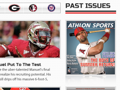 Athlon Sports Ipad App Design athlon sports cfb ipad magazine promotion mlb nfl ui ux