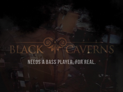 Black Caverns Logo black caverns caves contrast lighting effects textures