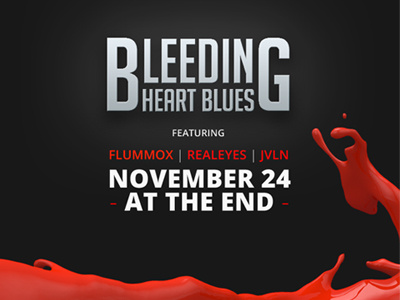 Bleeding Heart Blues Show Poster bleeding heart blues dark reds textures typography
