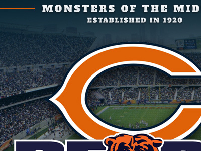 Chicago Bears Info Graphic Concept 1920 bears chicago bears monsters of the midway nfl typography