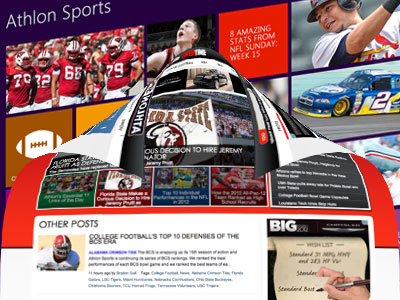 Microsoft Windows 8 Metro Style Athlon Sports Home Page