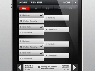 Bracket Breakdown Game Responsive Picks Page