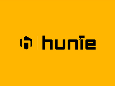 Hunie - My Personal Logo Concept black branding hunie logo yellow