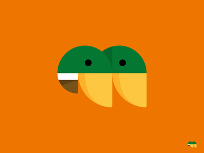 Ducks + M Logo duck illustration letter m m logo mark monogram quack simple