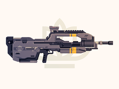 Epic Armory: Battle Rifle (Halo 4) battle rife design digital epic armory gun halo halo 4 illustration rifle video games