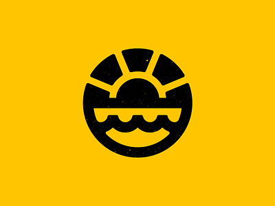 Waves + Land + Sun Symbol