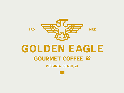 Golden Eagle Coffee bird brand branding coffee eagle gold identity logo mark tea