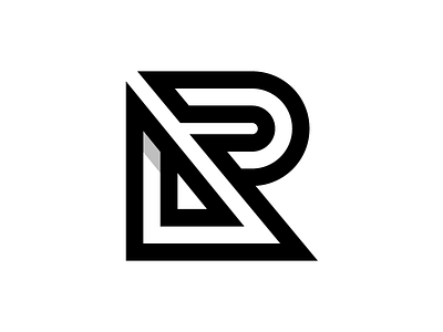 R brand branding digital grid identity logo mark print r web