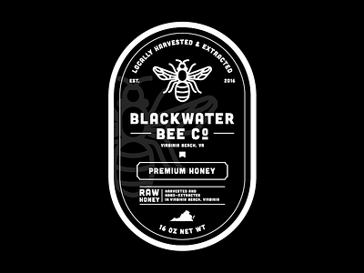 Blackwater Bee Company 3 2d bee bees blackwater branding digital honey identity mark packaging print