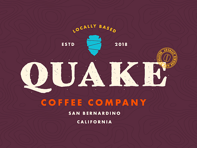 Quake Coffee Co. 2 branding coffee company drawn identity logo logotype mark quake sketch