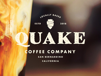 Quake Coffee Co. 4 branding coffee company drawn identity logo logotype mark quake sketch