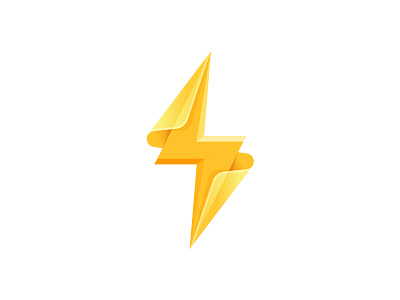 Lightning bolt branding gold identity lightning logo mark thunder yellow