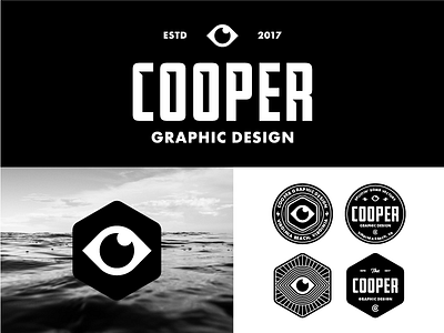 Cooper Design branding cooper design eye freelance identity logo mark ocean water wordmark