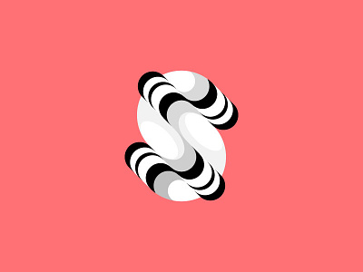 S Abstract band branding identity letter logo mark monogram ribbon s