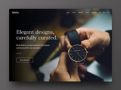 Watch Website Layout interaction interface layout minimal sales shop ui user ux watch website