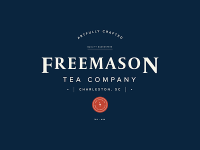 Freemason Tea Co. brand branding coffee freemason identity lockup stamp tea