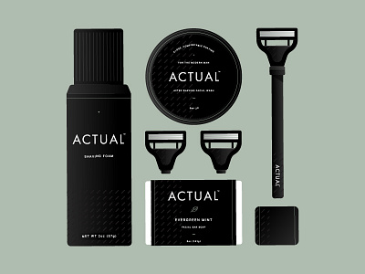 Actual - Packaging Elements actual branding foam identity logo mark pattern razor shaving soap
