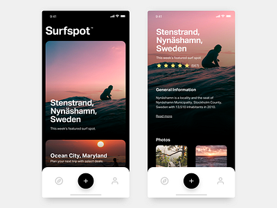 Surfspot app brand design digital grid icon identity interaction ui ux vector web