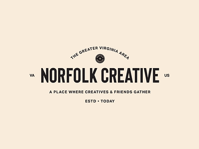 Norfolk Creative badge badgedesign brand digital icon identity lockup logo mark norfolk print sans serif virginia web