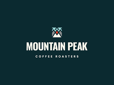 Mountain Peak Coffee brand branding coffee design digital grid icon identity illustration logo mark monogram mountain roasters typography