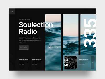Soulection Radio Landing Page Concept app branding grid headlines hip hop icon landing page layout music music album music app playhead radio soul soulection typography ui ui ux ux website
