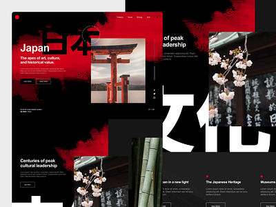 Japan Website app brand digital grid icon identity images japan japanese layout photography red tour tour guide typography ui ui ux ux web website