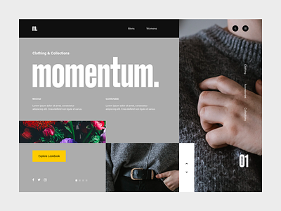 Momentum design digital grid icon momentum typography ui ux web