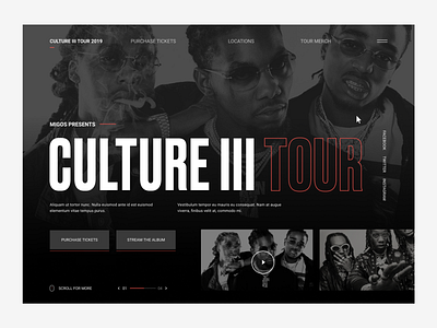 Migos Culture III Website Concept