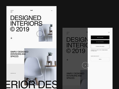 Dwell Concept decor dewll furniture grid interactive interactive prototype interior layout shaders signup spaces typography web webdesign webgl