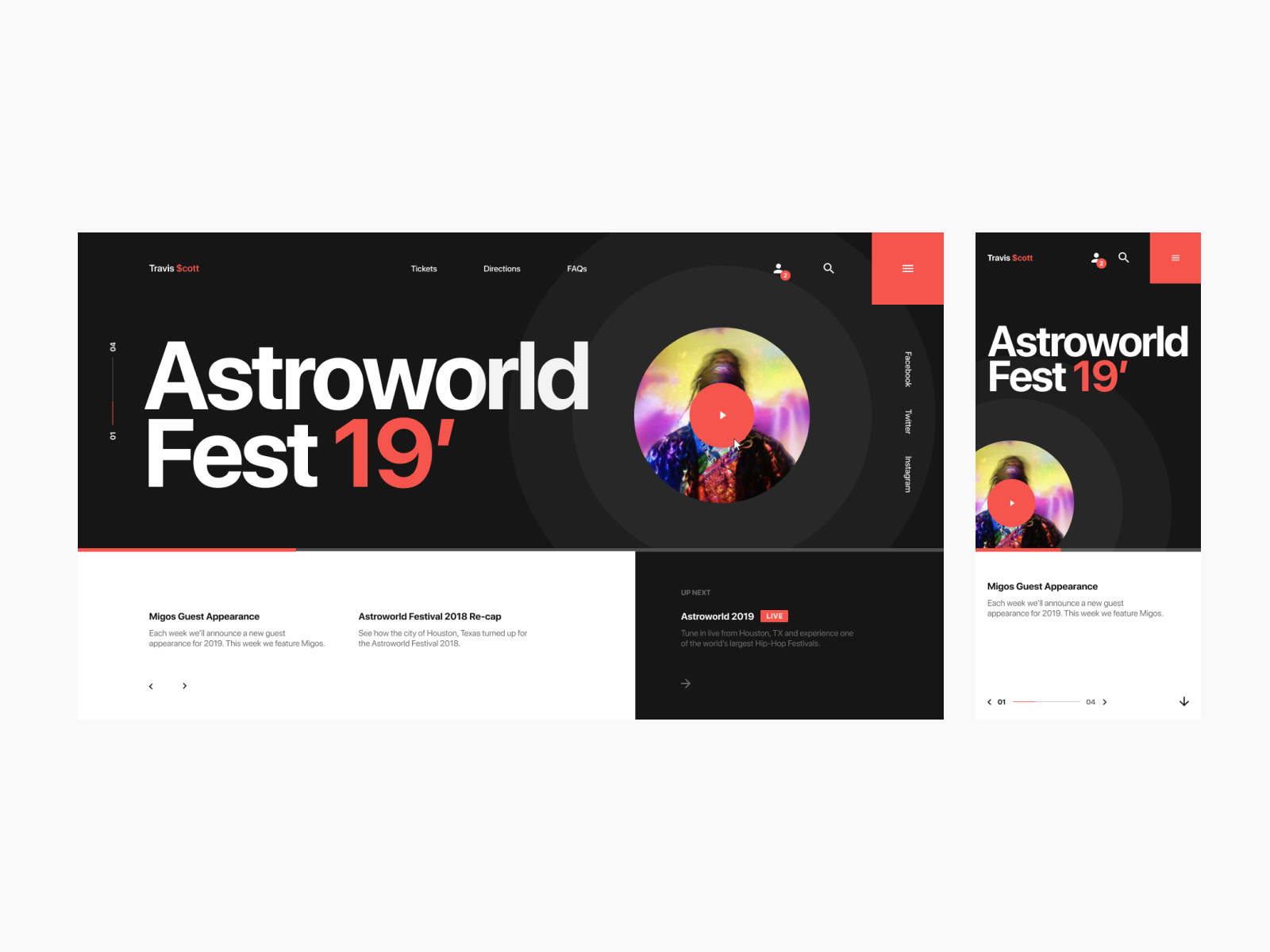 Astroworld Fest Website Pt. 2 by Landon Cooper on Dribbble