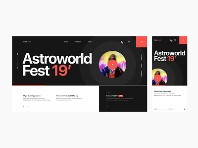 Astroworld Fest Website Pt. 2 astroworld design development digital grid hip hop identity interactive layout rap travis scott typography ui ux web website wireframe