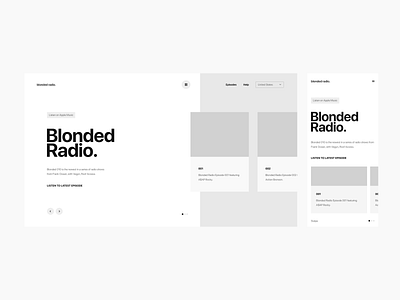 Blonded Radio Wireframe Exploration Pt. 1 by Landon Cooper on Dribbble