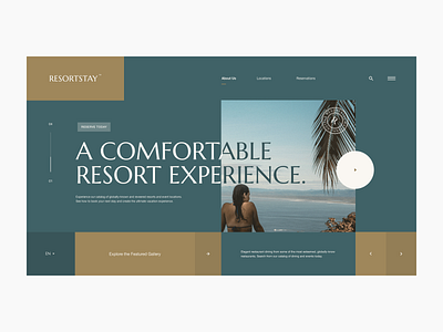 Resortstay Website design development digital grid hotel icon interactive layout resort site typography ui ux web website