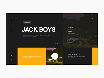 JACK BOYS Website Website Pt. 2 app design digital grid hip hop icon interaction interactive interactive prototype layout rap travis scott typography ui ux website