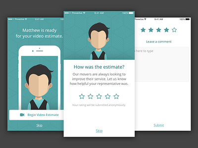 iMover Video Estimate Review comment interface ios review ui ux