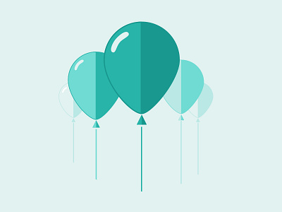 Balloons! congratulations illustration success