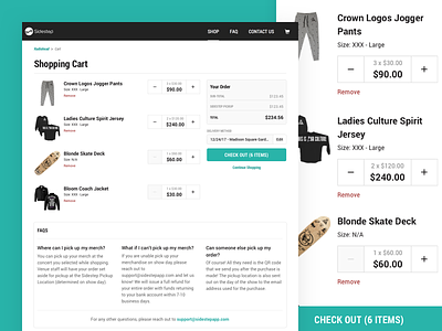Sidestep - Shopping Cart cart ecommerce merch merchandise music musicians shopping cart