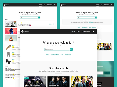 Sidestep 404 404 ecommerce merchandise music musicians search