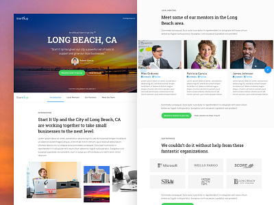 Startitup Case Study - Long Beach, CA case study landing page ui ux