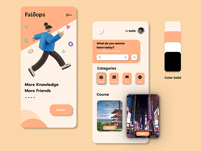 Simple Education App 3d design education figma graphic design ui