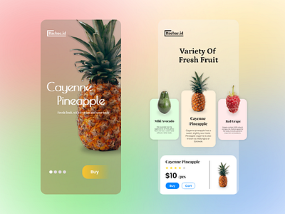 Fruits Shop 3d app baebaeid design fruits graphic design onlineshop ui