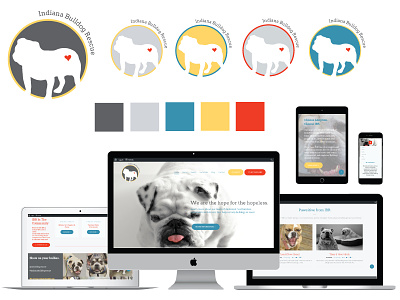 Indiana Bulldog Rescue Brand Identity Development and Web Design color design logo design non profit branding website design
