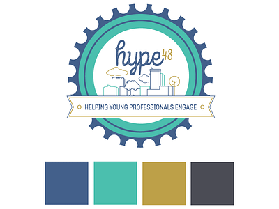 Hype48 badge illustration logo networking