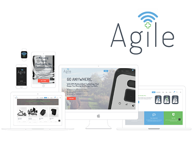 Agile Medical Alert brand design iconography logo web design