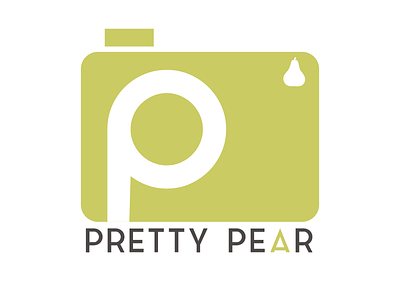 Pretty Pear Photography Logo camera design identity logo photography