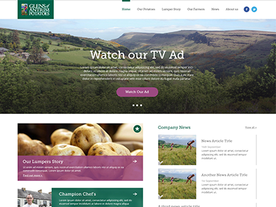 Homepage Redesign farm flat food hero homepage nature ui ux web design