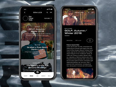 Grailed Mobile App Redesign | Article Feed